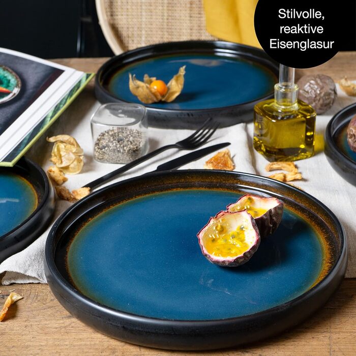 Кераміка Moritz & Moritz SOLID 4 шт. Супова тарілка 19см Керамогранітна миска для супу, локшини, салату або мюслі (4 шт. великі тарілки)