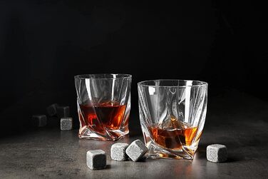 Набор стакана для виски, 2 бокала для виски 8 камней для виски в деревянной раме подарочная коробка SEIZER