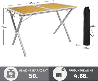 Стол для кемпинга 110х70 см TIMBER RIDGE