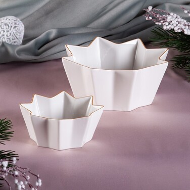 Миска Fissman MIRACLE багатокутна 14 см порцеляна (16021)