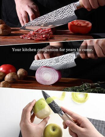 Японський набір ножів з дамаської стал Jingseiho