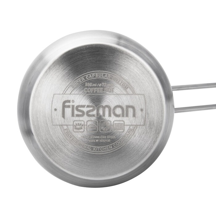 Турка для варіння кави Fissman 8x9 см / 550 мл з індукційним дном (3310)