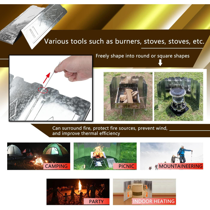 Ветрозащитный экран из нержавеющей стали 150 х 15 х 50 см drado