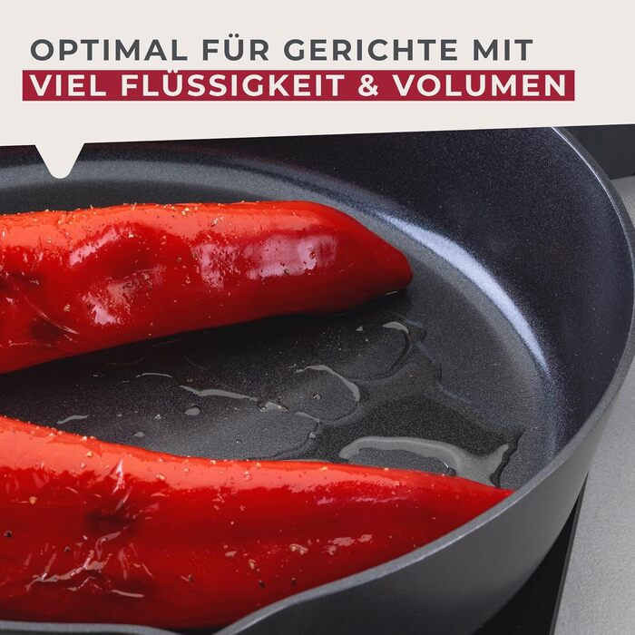 Сковорода 28 см глибока з керамічним покриттям, чорна Highrise Fackelmann