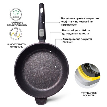 Глибока сковорідка Fissman REBUSTO 28x7,4 см (4229)