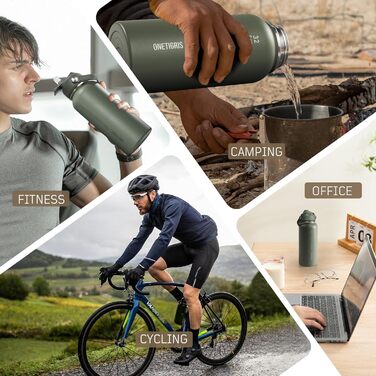 Фляга из нержавеющей стали 900 мл оливково-зеленый OneTigris