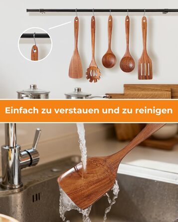 Набір кухонних аксесуарів із натурального тикового дерева 10 предметів Mooues