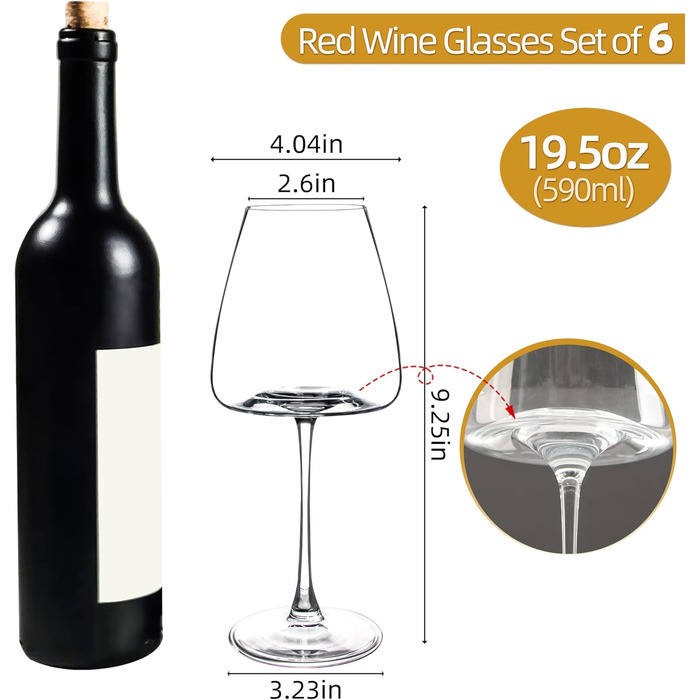 Набор бокалов для красного вина 6 шт SHYRC