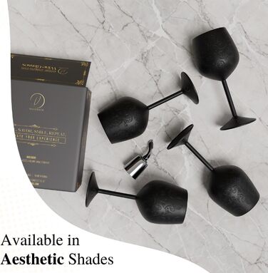 Набір келихів для вина з нержавіючої сталі 2 шт 480 мл vaanshie