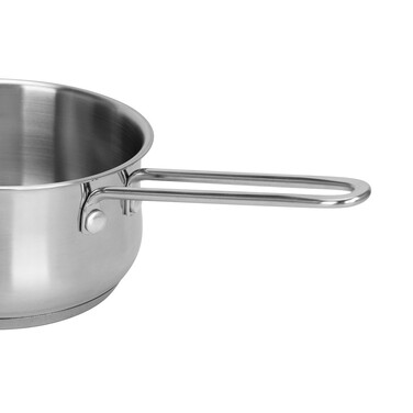 Ківш зі скляною кришкою 14 x 7,5 см 1,1 л сталь GULLIVER Fissman