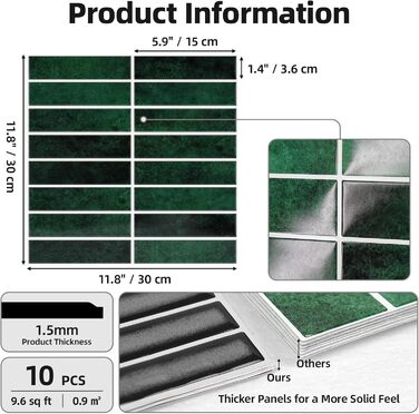 Самоклеющаяся стенная плитка 30 х 30 см WADILE