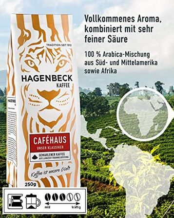 Кава - Кав&39ярня - Смажена кава - Мелені кавові зерна - 250 г - 100 арабіка - Ароматна - Традиційна кавова суміш (Набір для зразків (4 упаковки), 250 г (4 упаковки))