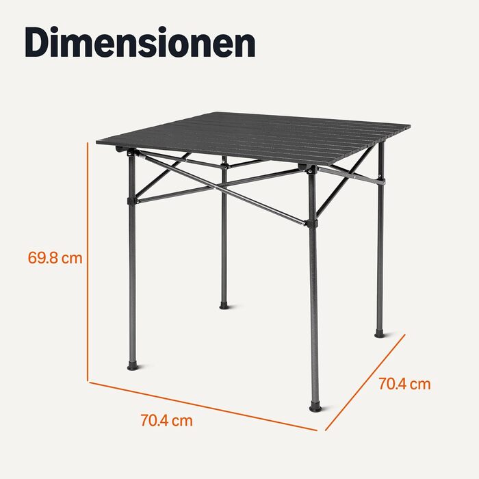 Кемпинговый черный стол Amazon Basics