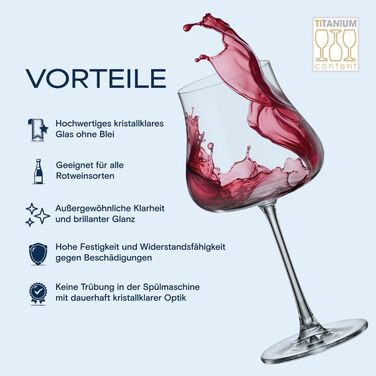 Набір з 6 келихів для вина 580 мл BOHEMIA CZECH REPUBLIC