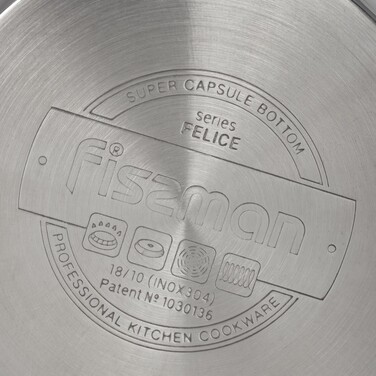 Ковш Fissman FELICE 16x8 см/1,7л. без крышки нержавеющая сталь (5328)