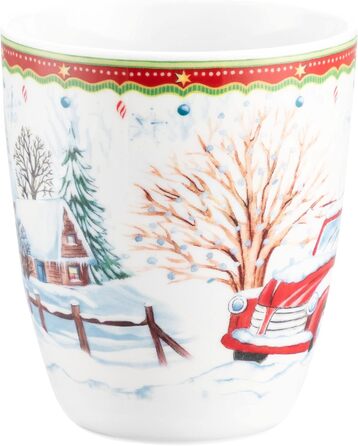 Різдвяна кружка з ручкою, різдвяна машина, порцеляна, 400 мл, 65296 -