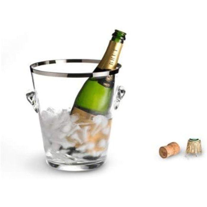 Охолоджувач пляшок Peugeot з пакетами з льодом, для пляшок шампанського та вина, висота 19 см, 220068 (скло)