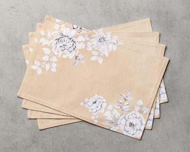 Бавовняні килимки для серветок, набір з 4 шт. , декоративні килимки для серветок, пасхальні килимки, що миються, для свят, вечерь, весни, літа (33 см x 48 см) (21 - Гарна осінь), 39Hermine 100