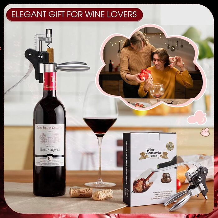 Преміум набір для вина 5 предметів Raxfekro