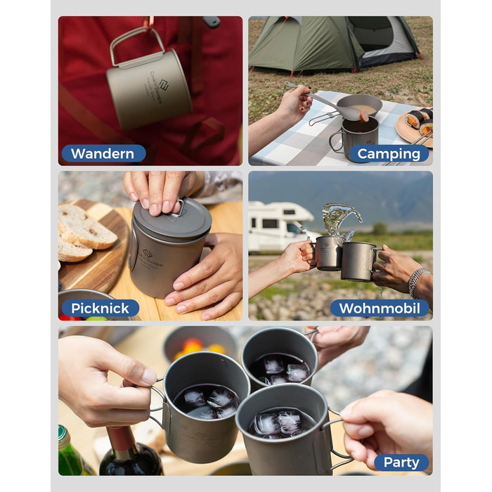 Набор чашек для кемпинга 300 и 450 мл COOK'N'ESCAPE