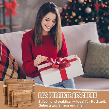 Набір з 3 обробних дощок з акацієвого дерева з підставкою Aututer