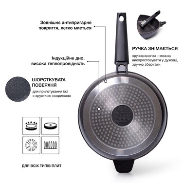 Глубокая сковорода Fissman REBUSTO 24x6,5 см (4228)