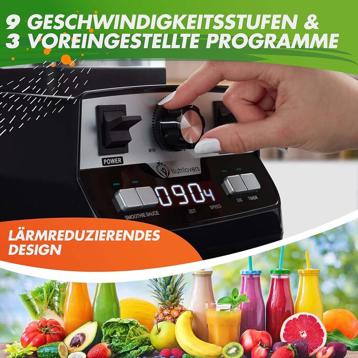Високопродуктивний блендер 2 л 2000 Вт Nutrilovers