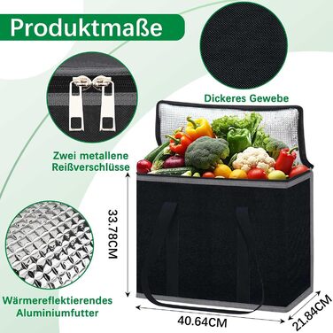 Велика термосумка 30 л чорна DSDCDJ