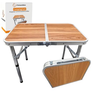 Складной кемпинговый стол с регулируемой высотой Preiswert & Gut