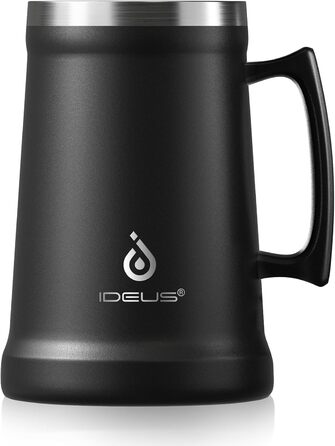 Термокухоль для пива 1 л чорний Ideus