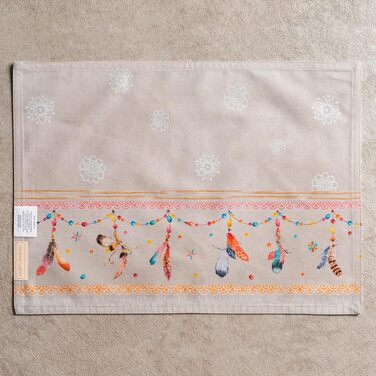 Бавовняні килимки, набір з 4 шт. , декоративні килимки, пасхальні килимки, що миються, для свят, вечерь, весни, літа (33 см x 48 см) (024 - Ібіца - бежевий), 39Hermine, 100