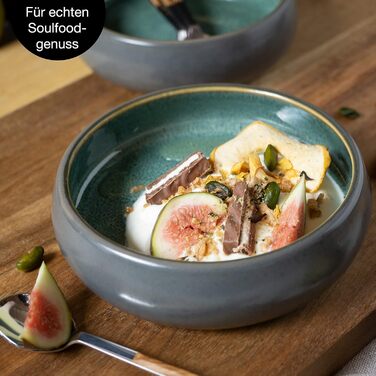 Набір посуду з кераміки Moritz & Moritz SOLID з 18 предметів набір посуду на 6 персон кожна, що складається з 6 обідніх тарілок, маленьких, глибоких (4 шт. маленьких мисок)