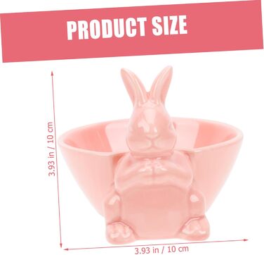 Керамическая миска с кроликом розовый HOLIDYOYO