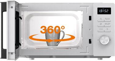 Мікрохвильова піч Gorenje MO20A3WH / 20 л / 800 Вт / AquaClean / AutoMenu / Сенсорне керування / LED дисплей / Функція розморожування / 5 рівнів потужності / Блокування від дітей / Електронна / Біла