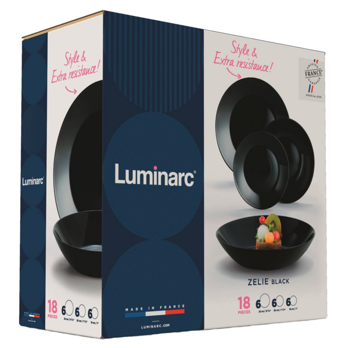 Сервіз Luminarc Zelie Black, 18 предметів (7163731)