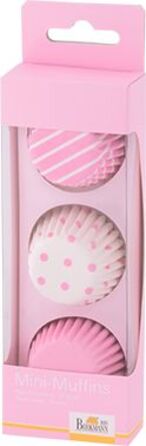 Набір форм для випічки міні-маффинов, 72 шт, 4,5 см, рожевий / білий, Colour Splash RBV Birkmann