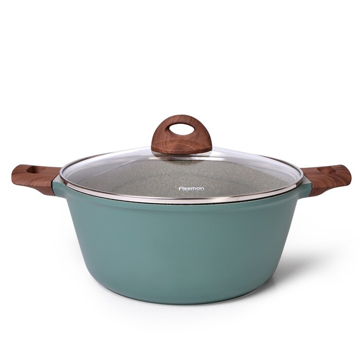 Кастрюля Fissman FIRENZE 28x12,5 см 6,3 л со стеклянной крышкой (14279)
