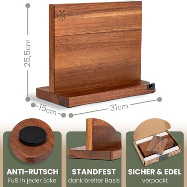 Магнітний блок для ножів двосторонній WALDWERK