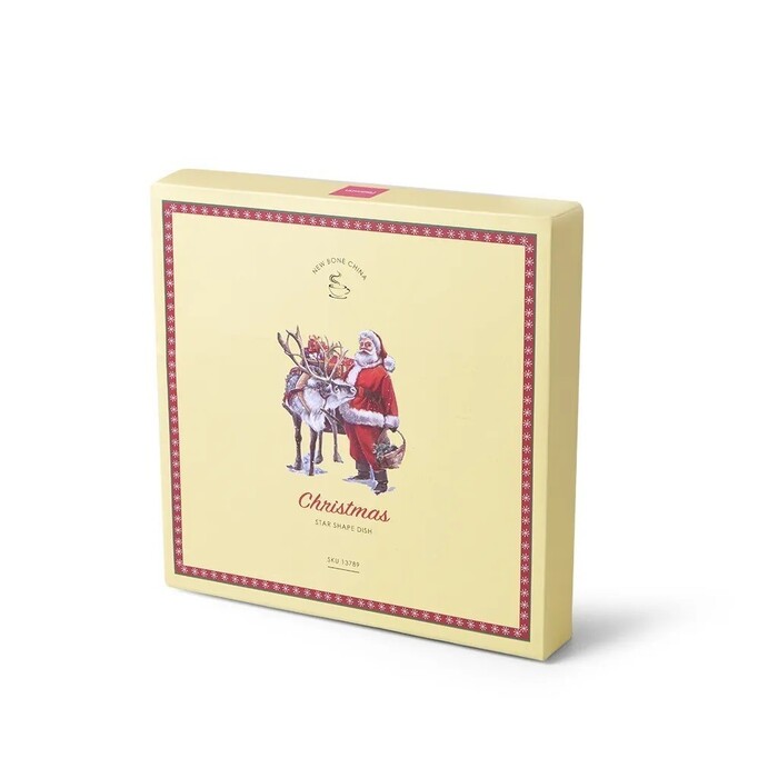 Блюдо Fissman CHRISTMAS 19 см у формі зірки фарфор (13789)
