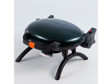 КОМПЛЕКТ Портативний переносний газовий гриль O-GRILL 500, зелений + шланг в подарунок! Код: 013367