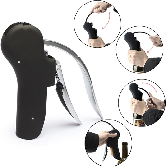 Профессиональный штопор с эргономичной ручкой бронзовый jiingekk