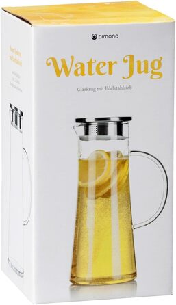 Стеклянный кувшин с фильтром и крышкой 1,5л Dimono