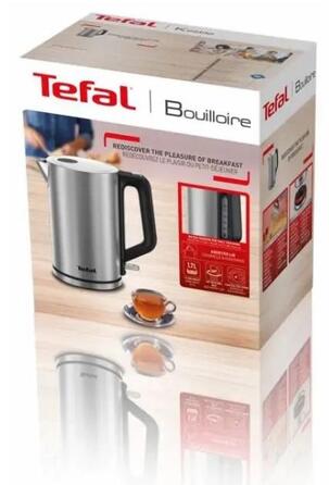 Tefal Электрочайник Bronx Electric, 1.7л, нерж. сталь, серый