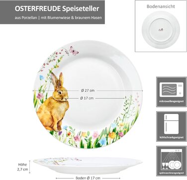 Набір з 6 обідніх тарілок на 6 осіб 27 см MamboCat