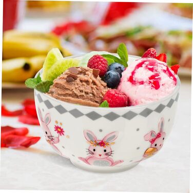 Керамічні миски з візерунком зайчика 2 шт ABOOFAN