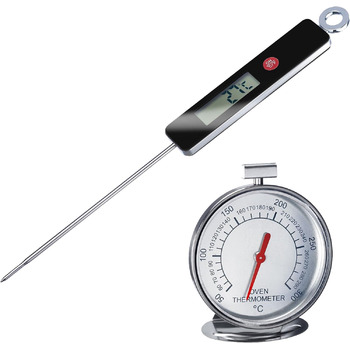 Термометр для проколів Westmark, діапазон вимірювання від 0 C до 200 C / від 32 F до 392 F, нержавіюча сталь/пластик, сріблястий/чорний/червоний, 12782280 (у комплекті, стандартна функція)