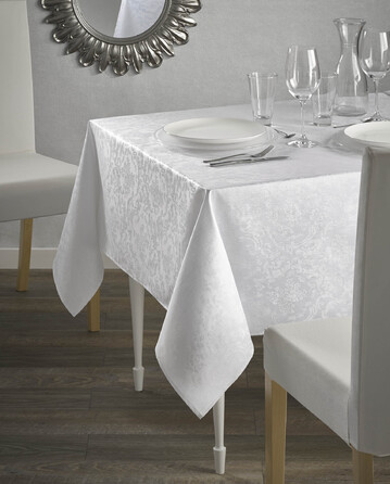 Скатертина Atenas Home Textile Ariadna Blanco, бавовна з покриттям, 160 х 300 см