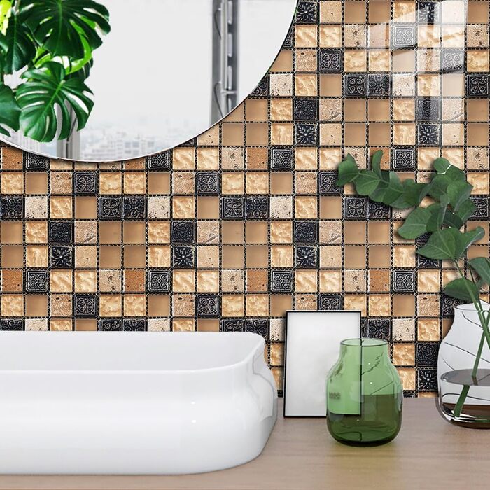 Наклейки на плитку від бризків 15 x 15 см 10 шт RMJCXYS