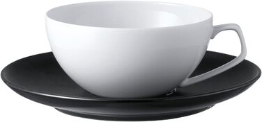 Чашка для чая з блюдцем TAC Black Rosenthal