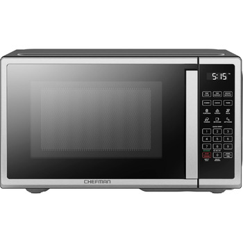 Мікрохвильова піч Chefman 20 л 800 Вт 6 попередньо встановлених налаштувань 10 рівнів потужності Цифровий дисплей Еко-режим Функція пам&39яті Вимкнення звуку Блокування від дітей (США)